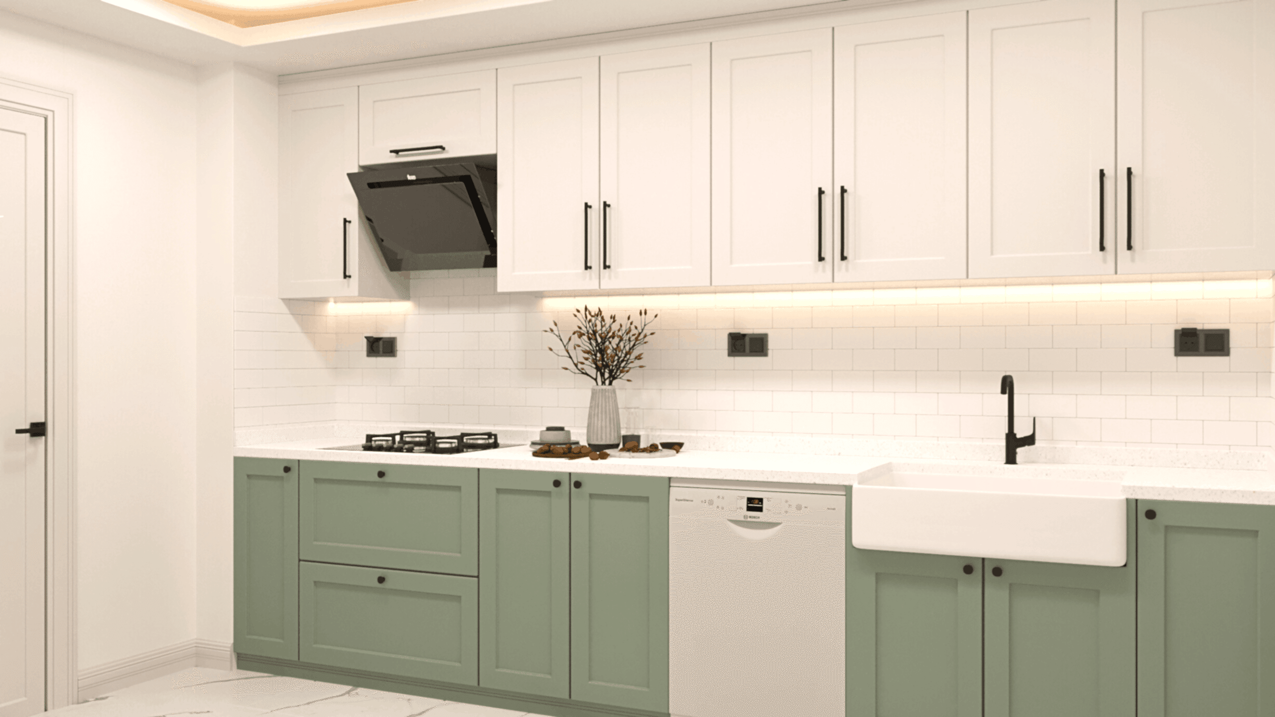 SOFA Grup İç Mimarlık Ankara Ofisi Park Armoni, Ankara, Stüdyo Daire Mutfak Tasarım Projesi